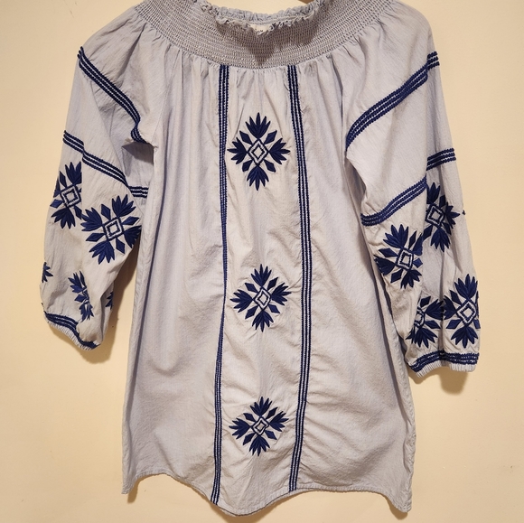 Anthropologie THML Women's Dress (or Tunic) Off Shoulder Fair Isle Size Small - Picture 4 of 7